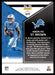 Amon-Ra St. Brown 2022 Panini Rookies and Stars Base Back of Card