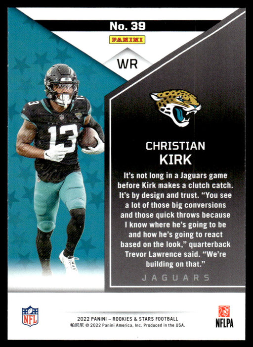 Christian Kirk 2022 Panini Rookies and Stars Base Back of Card