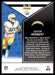 Justin Herbert 2022 Panini Rookies and Stars Base Back of Card