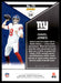 Daniel Jones 2022 Panini Rookies and Stars Base Back of Card