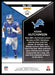 Aidan Hutchinson 2022 Panini Rookies and Stars Base Back of Card