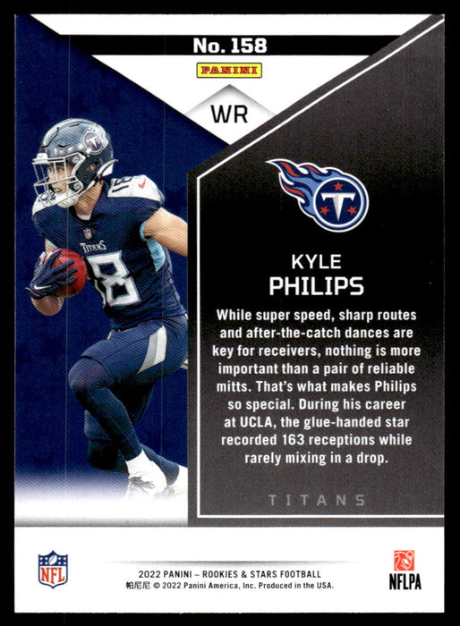 Kyle Philips 2022 Panini Rookies and Stars Base Back of Card