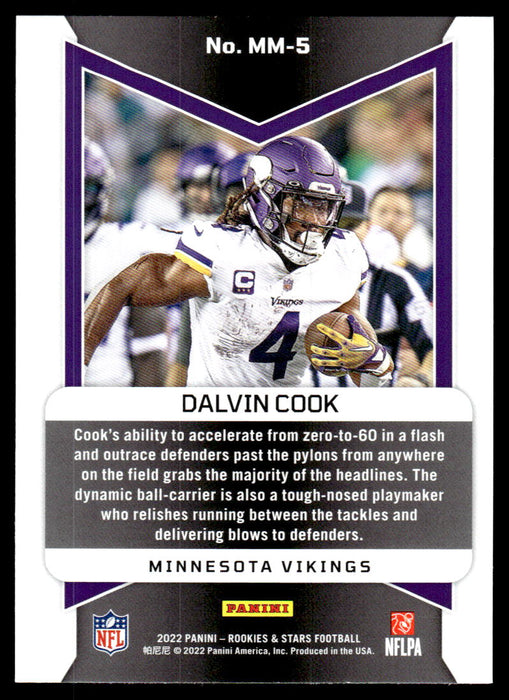 Dalvin Cook 2022 Panini Rookies and Stars Man in Motion Back of Card