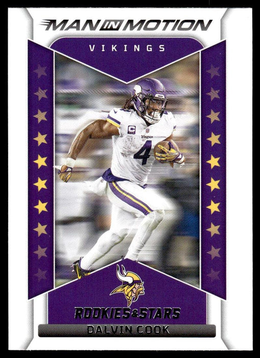 Dalvin Cook 2022 Panini Rookies and Stars Man in Motion Front of Card