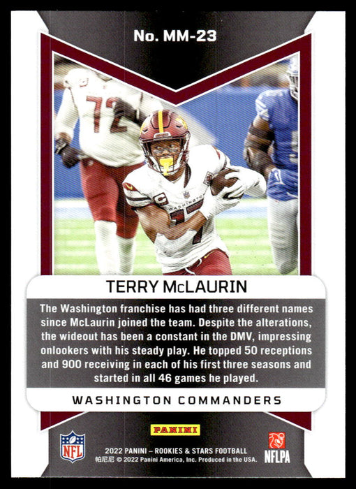 Terry McLaurin 2022 Panini Rookies and Stars Man in Motion Back of Card