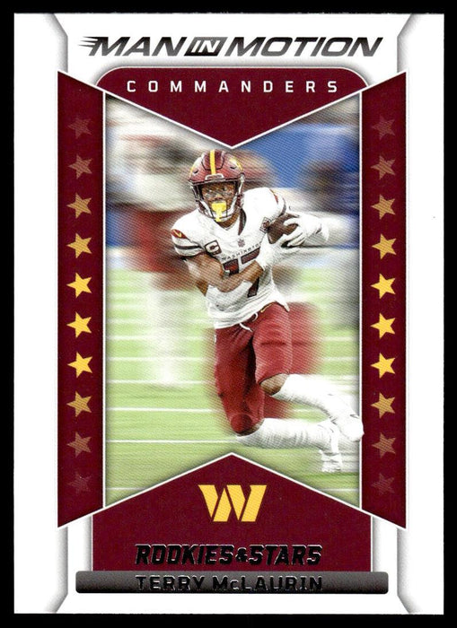 Terry McLaurin 2022 Panini Rookies and Stars Man in Motion Front of Card