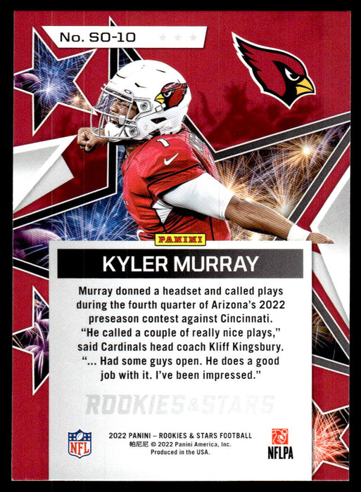 Kyler Murray 2022 Panini Rookies and Stars Standing Ovation Back of Card