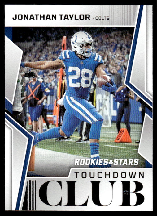 Jonathan Taylor 2022 Panini Rookies and Stars Touchdown Club Front of Card