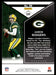 Aaron Rodgers 2022 Panini Rookies and Stars Red Back of Card