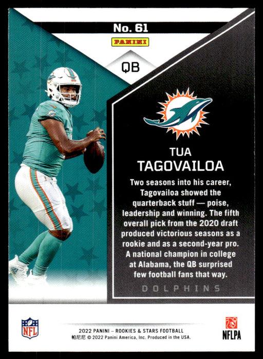 Tua Tagovailoa 2022 Panini Rookies and Stars Red Back of Card