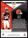 David Bell 2022 Panini Rookies and Stars Red Back of Card