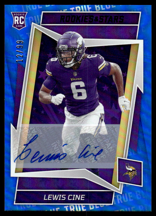 Lewis Cine 2022 Panini Rookies and Stars True Blue Front of Card