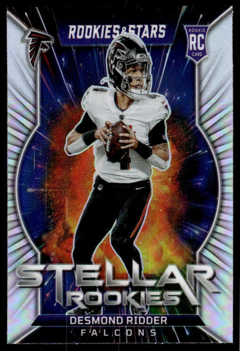 Desmond Ridder 2022 Panini Rookies and Stars Stellar Rookies Silver Prizm Front of Card