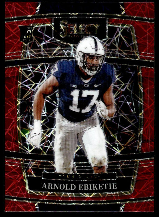 Arnold Ebiketie 2022 Panini Select Draft Picks Red Lazer Front of Card