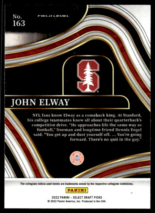 John Elway 2022 Panini Select Draft Picks # 163 Retail Base Stanford C -  Collectible Craze America