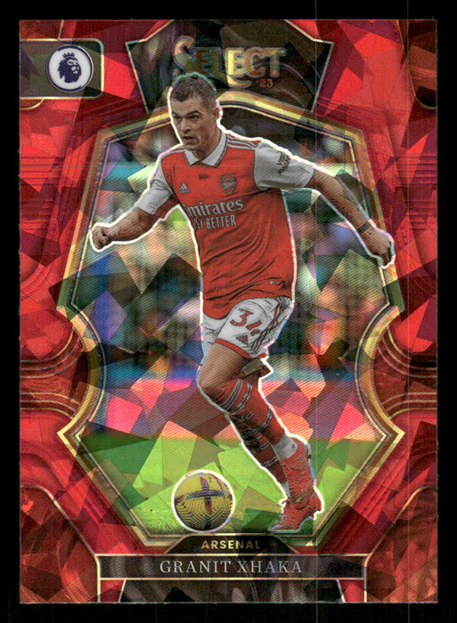 Granit Xhaka 2022-23 Panini Select Premier League Red Ice Front of Card