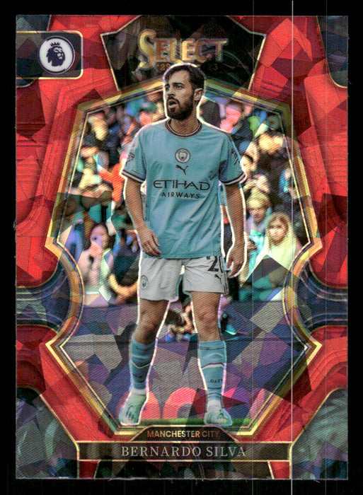 Bernardo Silva 2022-23 Panini Select Premier League Red Ice Front of Card