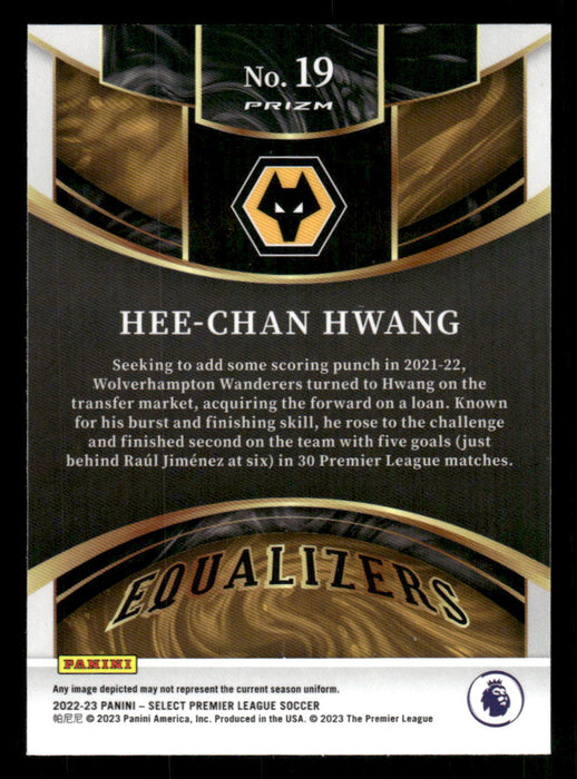 Hee-chan Hwang 2022-23 Panini Select Premier League Silver Equalizers Back of Card