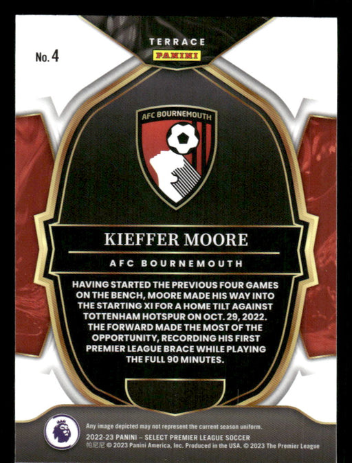 Kieffer Moore 2022-23 Panini Select Premier League Base Back of Card