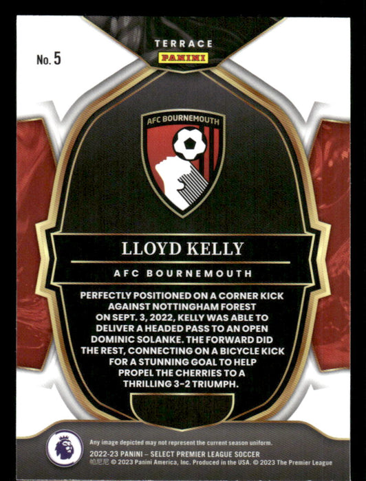 Lloyd Kelly 2022-23 Panini Select Premier League Base Back of Card