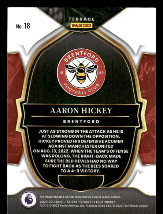 Aaron Hickey 2022-23 Panini Select Premier League Base Back of Card