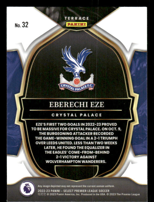 Eberechi Eze 2022-23 Panini Select Premier League Base Back of Card