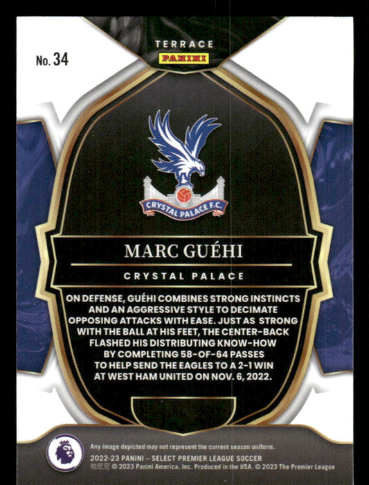 Marc Guehi 2022-23 Panini Select Premier League Base Back of Card