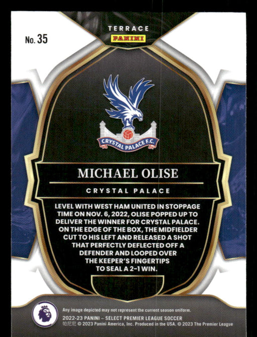 Michael Olise 2022-23 Panini Select Premier League Base Back of Card