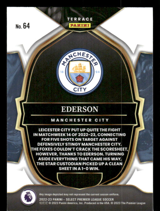 Ederson 2022-23 Panini Select Premier League Base Back of Card