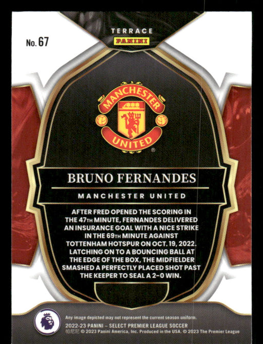 Bruno Fernandes 2022-23 Panini Select Premier League Base Back of Card