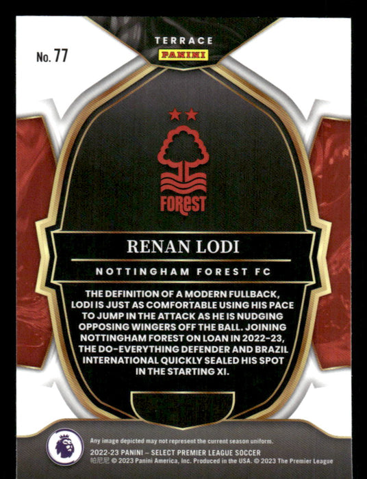 Renan Lodi 2022-23 Panini Select Premier League Base Back of Card