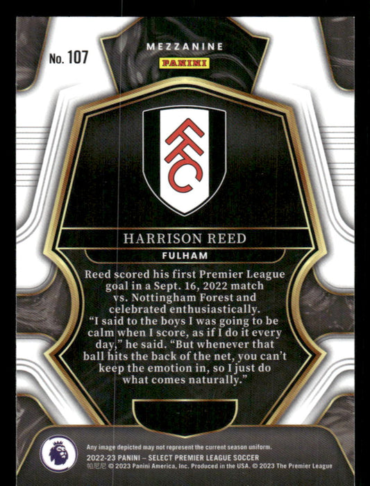 Harrison Reed 2022-23 Panini Select Premier League Base Back of Card