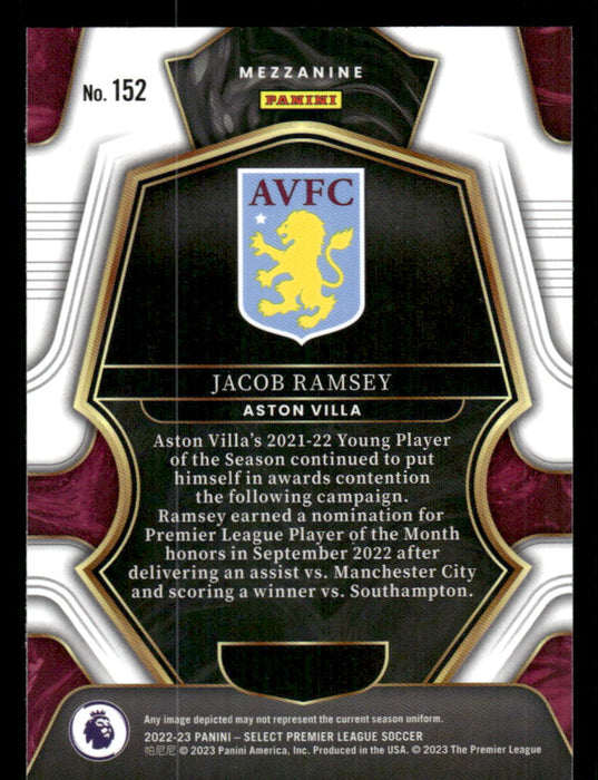 Jacob Ramsey 2022-23 Panini Select Premier League Base Back of Card