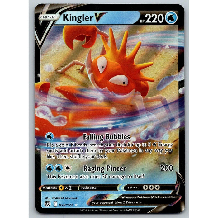 2022 Pokemon Sword & Shield: Brilliant Stars Kingler V #028/172 Holo - Collectible Craze America