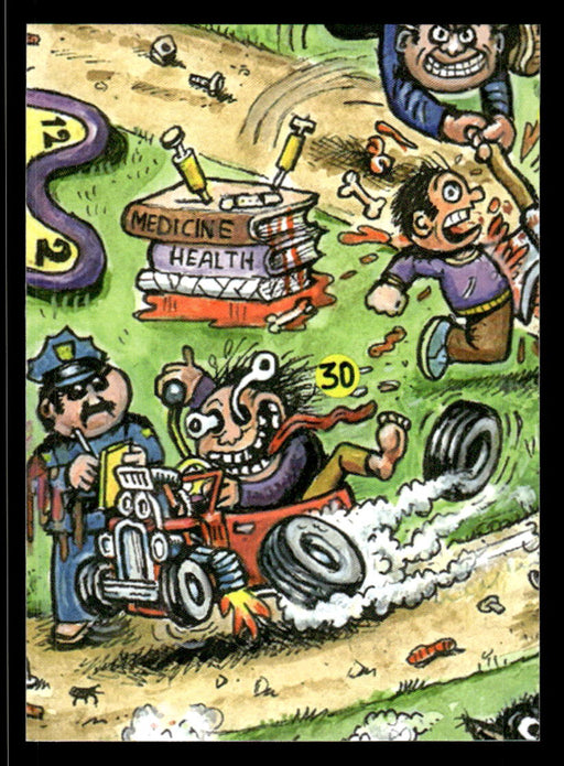 SAM Sprayed 2022 Topps Garbage Pail Kids Bookworms Base Back of Card