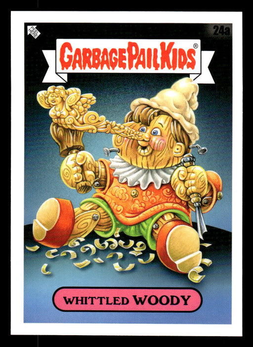 Whittled WOODY 2022 Topps Garbage Pail Kids Bookworms Base Front of Card