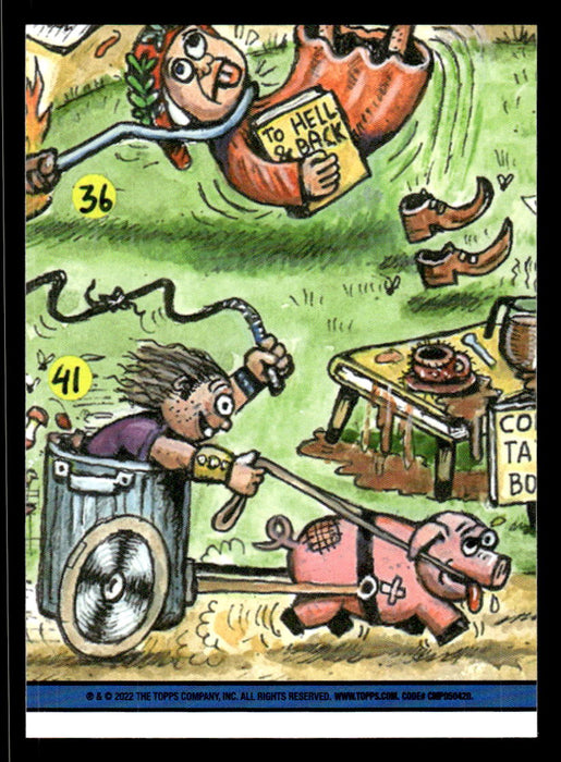 Ides of MARC 2022 Topps Garbage Pail Kids Bookworms Base Back of Card