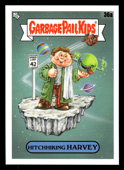 Hitchhiking HARVEY 2022 Topps Garbage Pail Kids Bookworms Base Front of Card