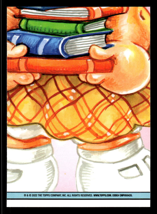 Off-the-Wall PAUL 2022 Topps Garbage Pail Kids Bookworms Base Back of Card