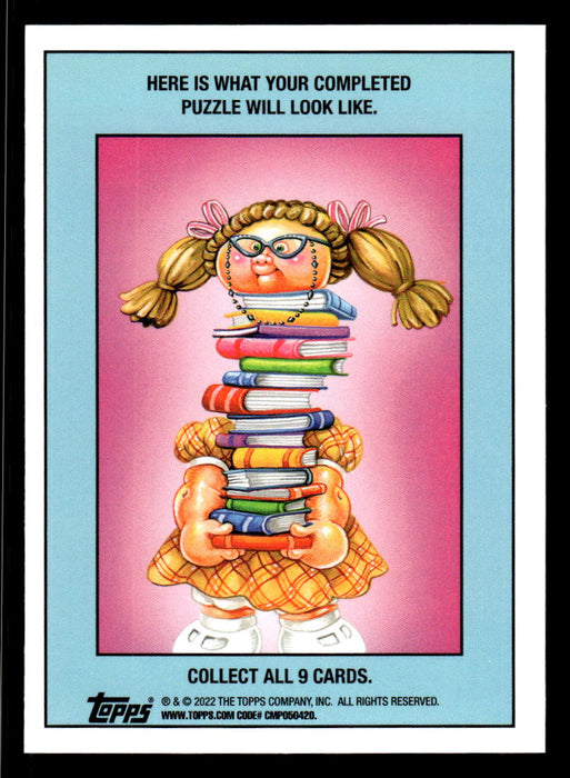 Savage SIMON 2022 Topps Garbage Pail Kids Bookworms Base Back of Card