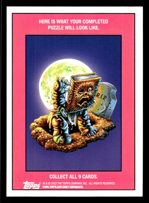 Wimpy KITT 2022 Topps Garbage Pail Kids Bookworms Base Back of Card