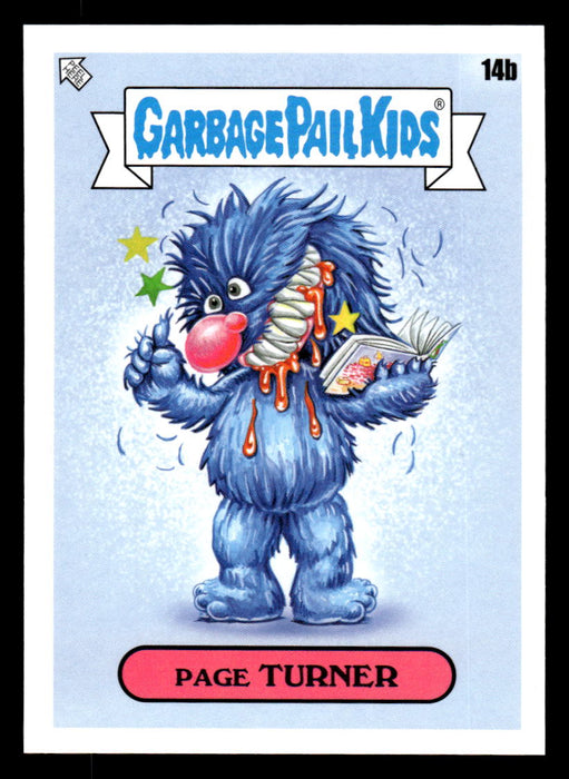 Page TURNER 2022 Topps Garbage Pail Kids Bookworms Base Back of Card