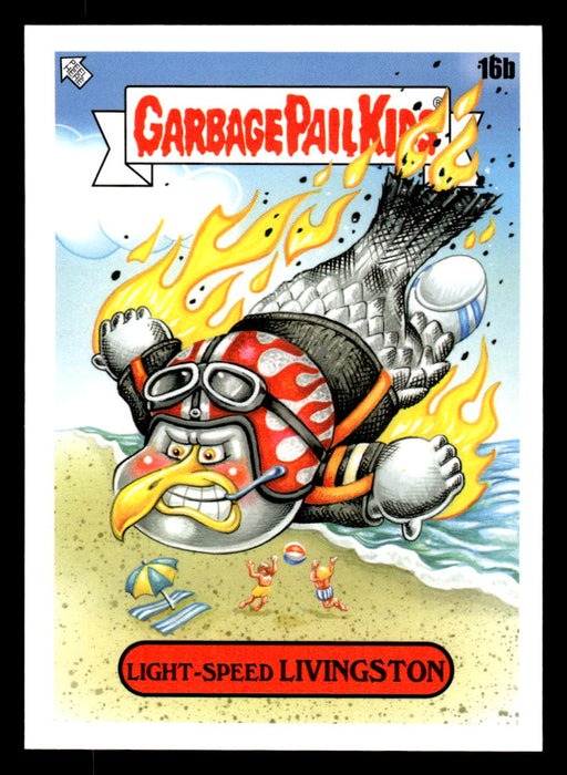 Light-Speed LIVINGSTON 2022 Topps Garbage Pail Kids Bookworms Base Back of Card