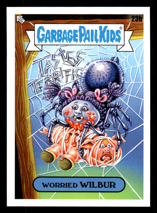 Worried WILBUR 2022 Topps Garbage Pail Kids Bookworms Base Back of Card