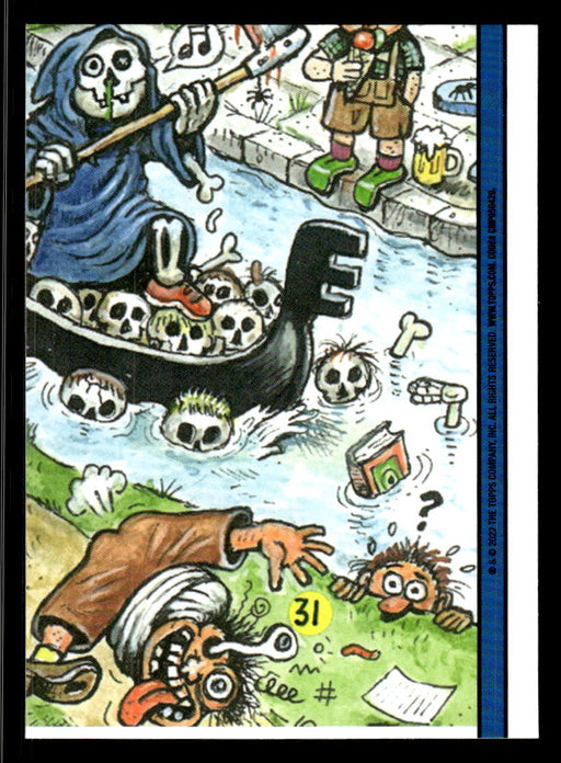 Worried WILBUR 2022 Topps Garbage Pail Kids Bookworms Base Front of Card