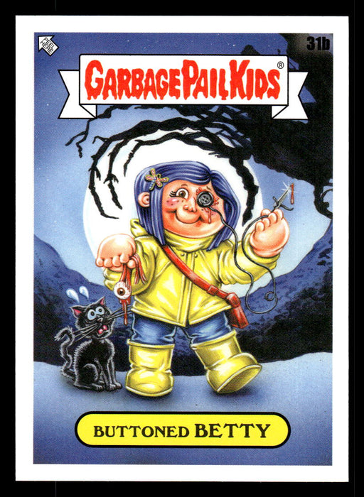 Buttoned BETTY 2022 Topps Garbage Pail Kids Bookworms Base Front of Card