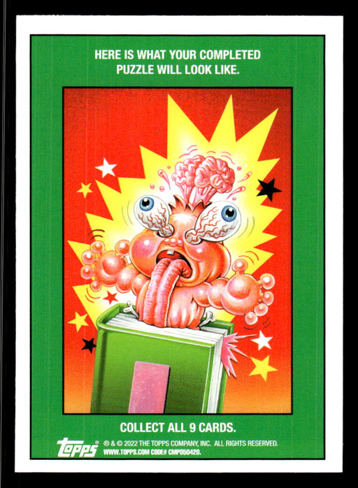 Craziness GEORGE 2022 Topps Garbage Pail Kids Bookworms Base Back of Card