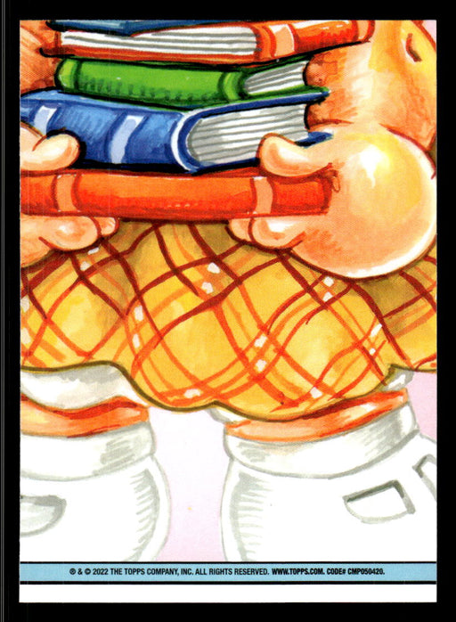 Knock Knock NICK 2022 Topps Garbage Pail Kids Bookworms Base Back of Card