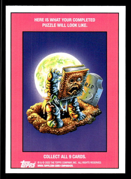 Diary DANNY 2022 Topps Garbage Pail Kids Bookworms Base Back of Card