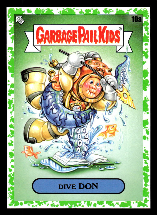 Dive DON 2022 Topps Garbage Pail Kids Bookworms Booger Green Front of Card